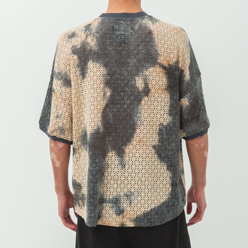 Merely Made Vintage Dyed Knitting T-Shirt Dark Sea Navy 25SMLPR271SH-1 98741593 Fit Back Degli Uberti